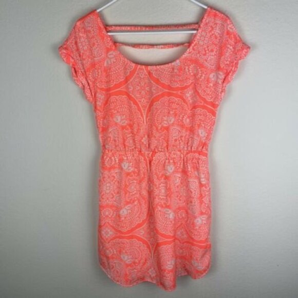 American Eagle Outfitters Dresses & Skirts - American Eagle Neon Orange Short A- Line‎ Dress Petite Small Bohemian​​​​​​